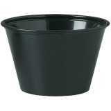 Plastic Souffle Cup PS Black 120ml Ø7,3cm (250 Units)  