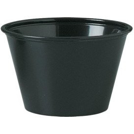 Plastic Souffle Cup PS Black 120ml Ø7,3cm (2500 Units)