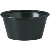 Plastic Souffle Cup PS Black 60ml Ø6,6cm (250 Units)  