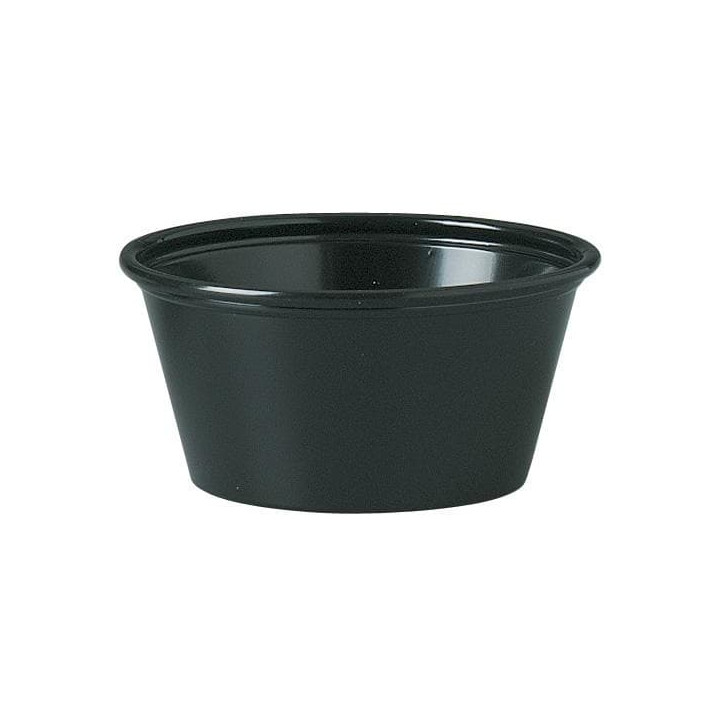 Plastic Souffle Cup PS Black 60ml Ø6,6cm (2500 Units)