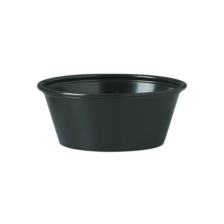 Plastic Souffle Cup PS Black 44ml Ø6,6cm (2500 Units)