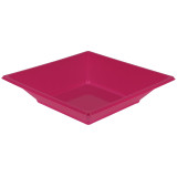 Plastic Plate Deep Square shape Fuchsia 17 cm (5 Units) 