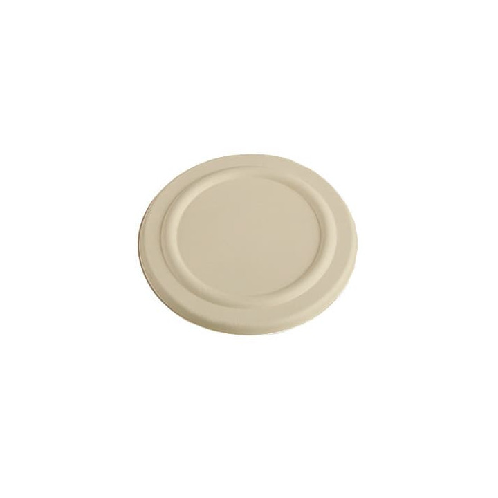 Sucarcane Lid Container 425ml Natural Ø9,5cm (50 Units)