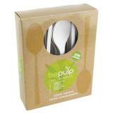 Cornstarch Spoon PLA Biodegradable White 15,5cm (50 Units) 