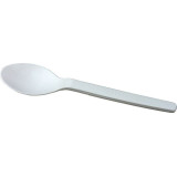 Cornstarch Teaspoon PLA Biodegradable White 12cm (50 Units) 