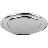 Plastic Plate PET Round shape Silver Ø18,5 cm (6 Units) 