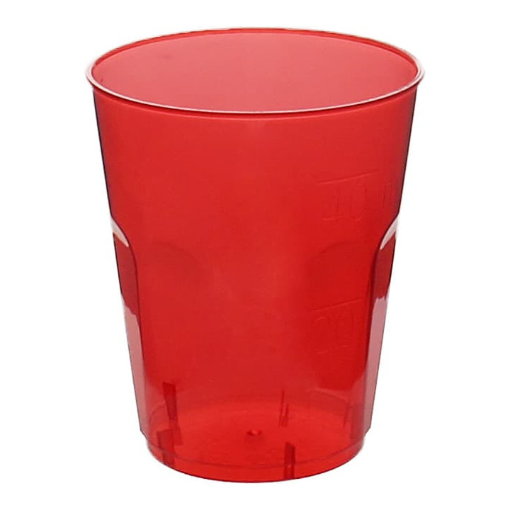 Plastic Shot PS Crystal "Diamant" Red 50ml (600 Units)