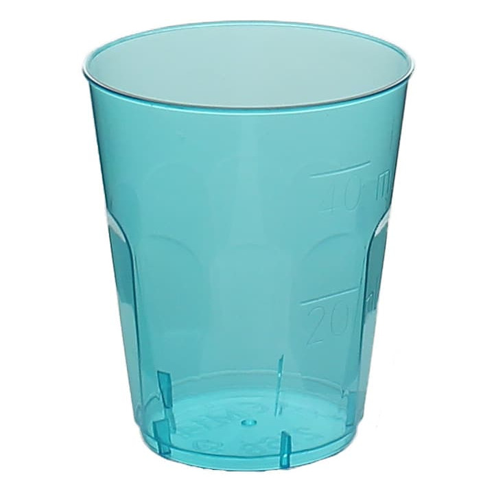 Plastic Shot PS Crystal "Diamant" Blue 50ml (600 Units)