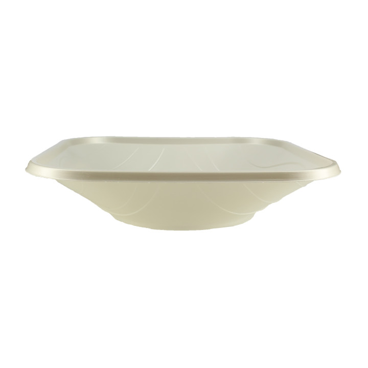 Plastic Bowl PP Square shape "X-Table" Pearl 18x18cm (120 Units)