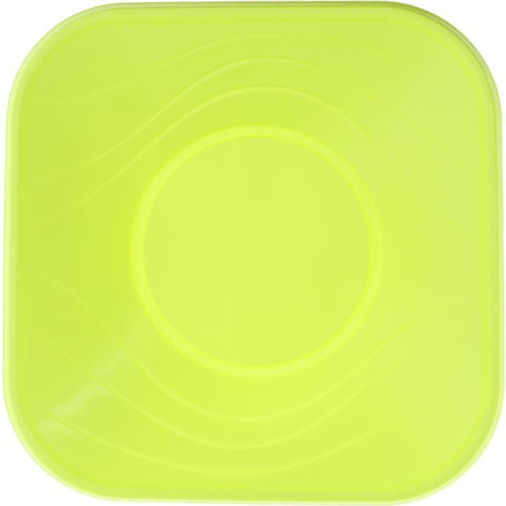 Plastic Bowl PP Square shape "X-Table" Lime 18x18cm (8 Units) 