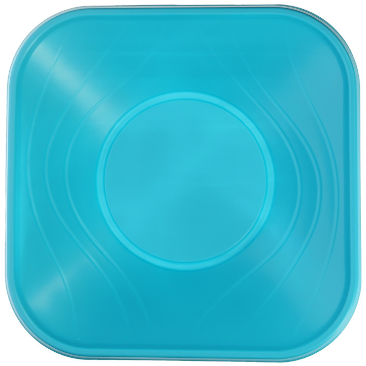Plastic Bowl PP Square shape "X-Table" Turquoise 18x18cm (8 Units) 
