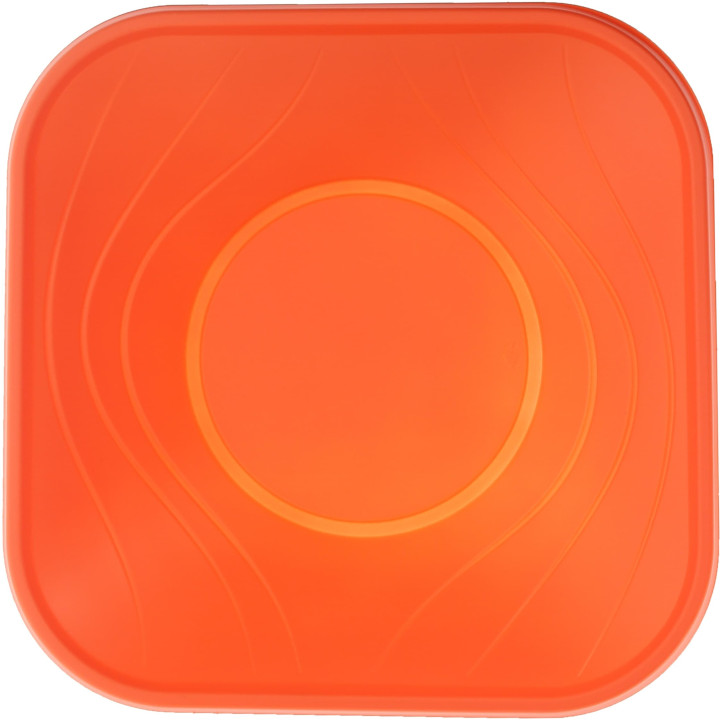 Plastic Bowl PP Square shape "X-Table" Orange 18x18cm (120 Units)