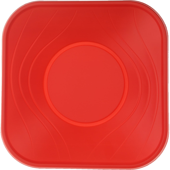 Plastic Bowl PP Square shape "X-Table" Red 18x18cm (120 Units)