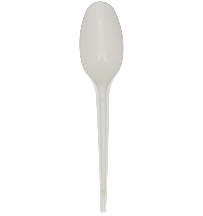 Cornstarch Spoon PLA Biodegradable White 17,5cm (405 Units)