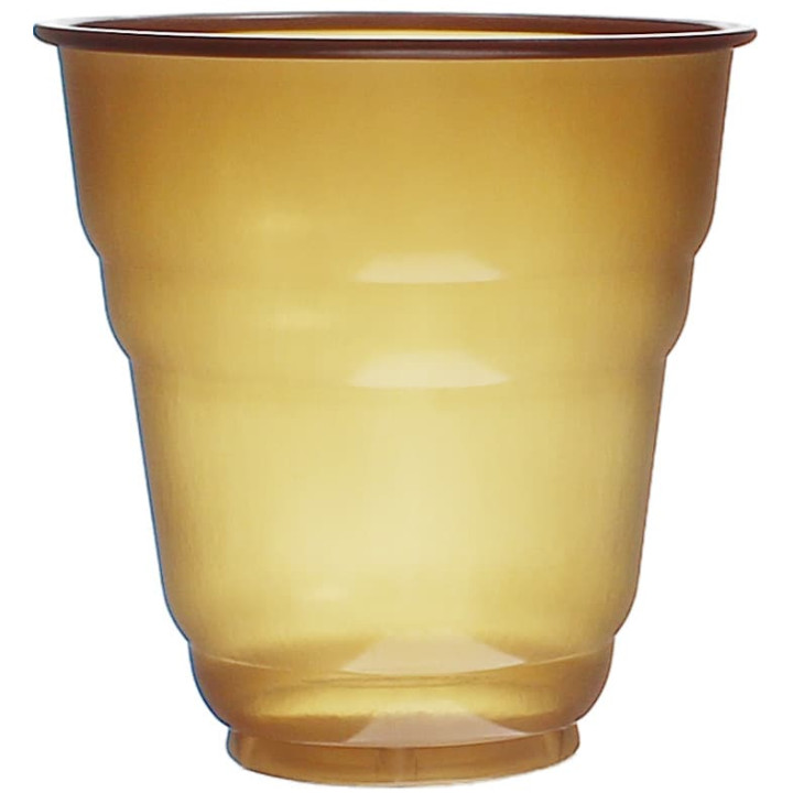 Plastic Cup PS Vending "Design" Brown 166ml Ø7,0cm (3000 Units)