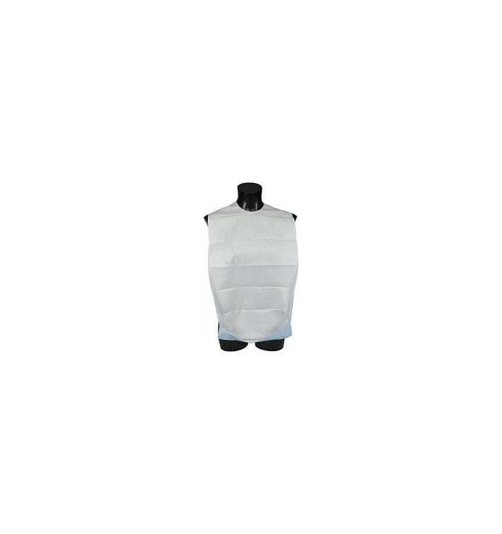 Disposable Adult Bib with Pocket White Economy 36x65cm (125 Units)  