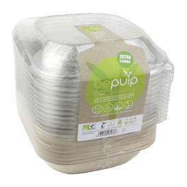 Sugarcane Container with Lid 750ml 19x19x8cm (90 Units)