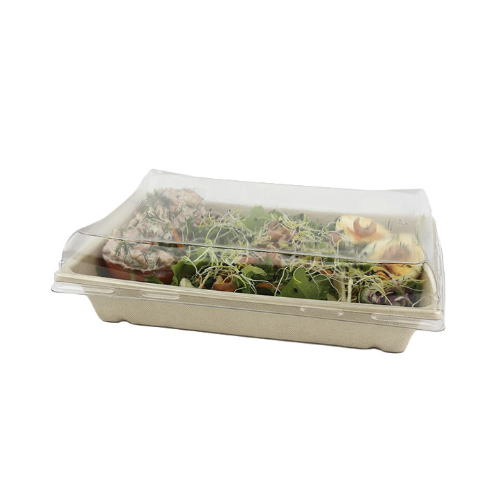 Sugarcane Tray with Lid 750ml 22x16x6cm (90 Units)