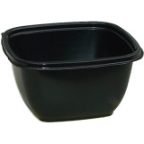 Plastic Bowl PET Black 375ml 12,5x12,5x5cm (50 Units) 