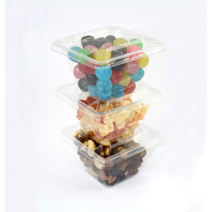 Plastic Mini-Bowl PET Heat Sealable 250ml 9x9x6cm (600 Units)