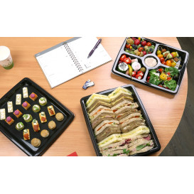 Plastic Tray Rectangular Shape Black 31,6x25,6x4cm (25 Units) 