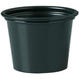 Plastic Souffle Cup PP Black 30ml Ø4,8cm (250 Units)  
