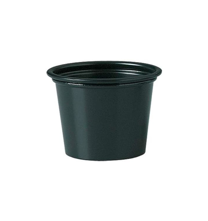 Plastic Souffle Cup PP Black 30ml Ø4,8cm (2500 Units) 