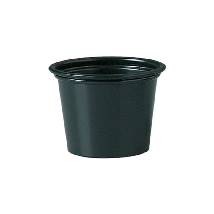 Plastic Souffle Cup PP Black 30ml Ø4,8cm (2500 Units) 