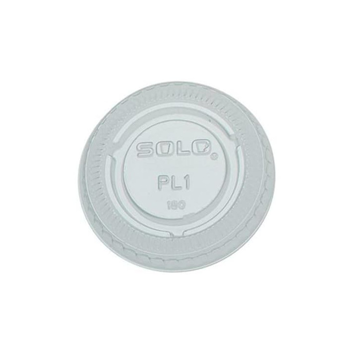 Plastic Lid PET Crystal Closed Flat Ø4,8cm (100 Units)