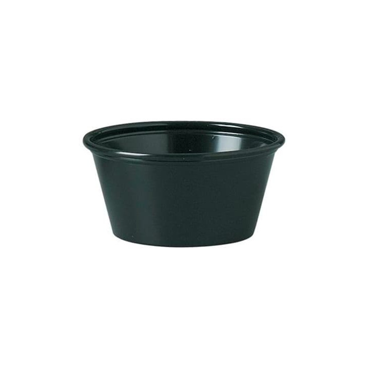 Plastic Souffle Cup PP Black 60ml Ø6,6cm (125 Units)  