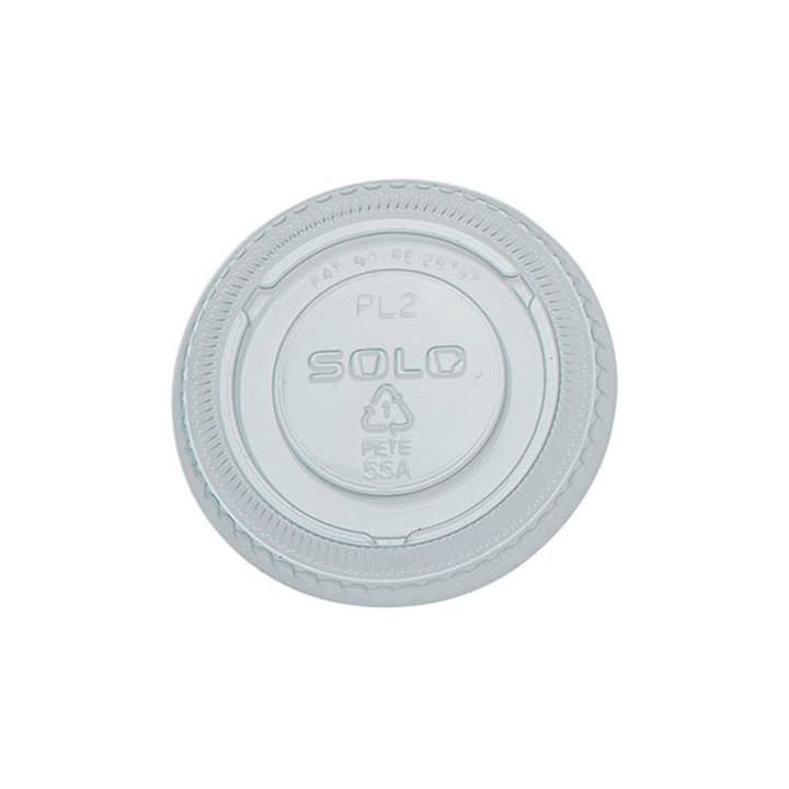 Plastic Lid PET Crystal Closed Flat Ø6,6cm (100 Units)