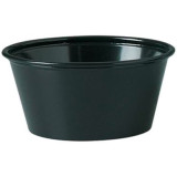 Plastic Souffle Cup PP Black 100ml Ø7,3cm (125 Units)  