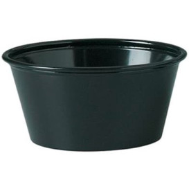 Plastic Souffle Cup PP Black 100ml Ø7,3cm (125 Units)  