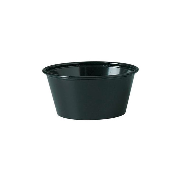 Plastic Souffle Cup PP Black 100ml Ø7,3cm (125 Units)  