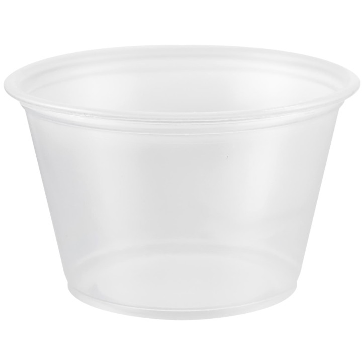 Plastic Souffle Cup PP Clear 120ml Ø7,3cm (125 Units)  
