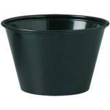 Plastic Souffle Cup PP Black 120ml Ø7,3cm (125 Units)  