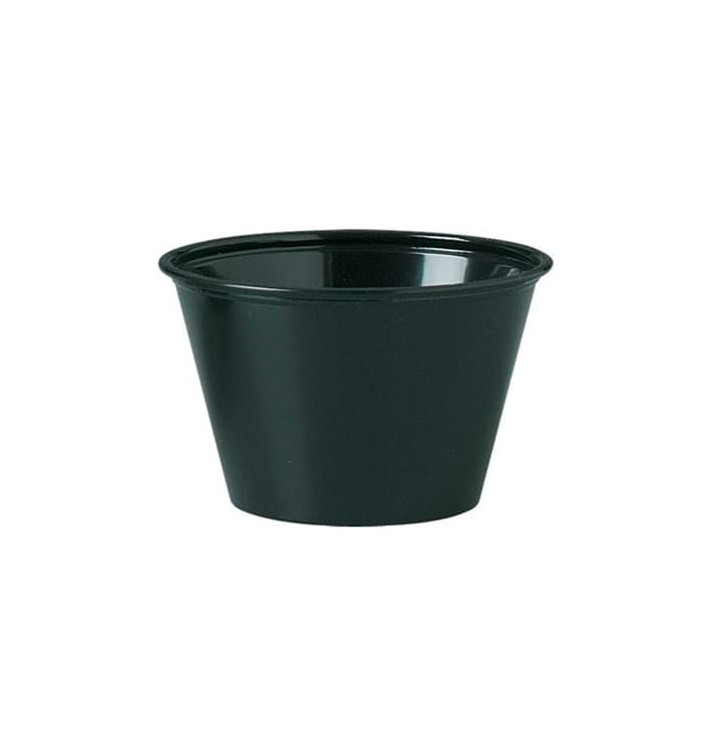 Plastic Souffle Cup PP Black 120ml Ø7,3cm (125 Units)  