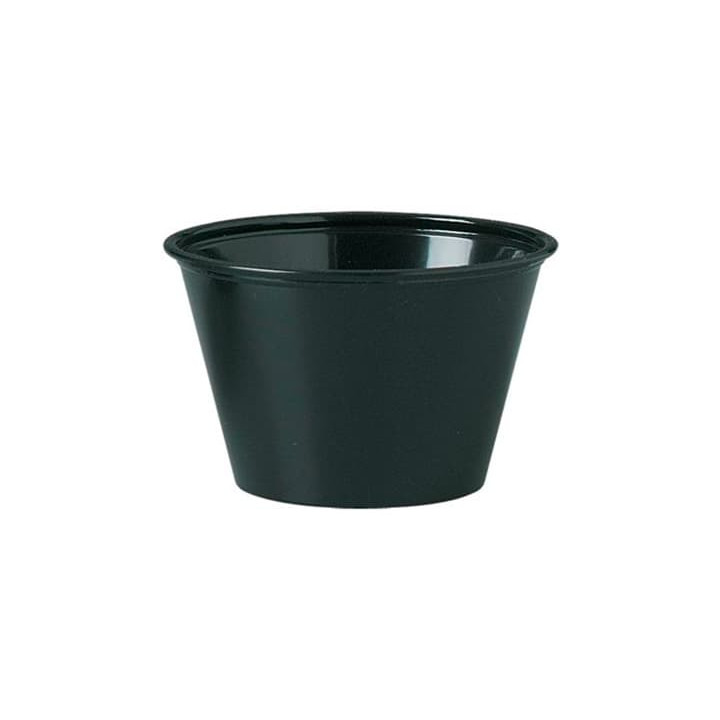 Plastic Souffle Cup PP Black 120ml Ø7,3cm (125 Units)  