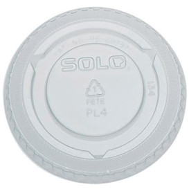 Plastic Lid PET Crystal Closed Flat Ø7,3cm (2500 Units)