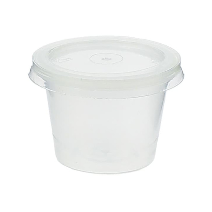 Plastic Souffle Cup with Lid PP 33ml (100 Units)