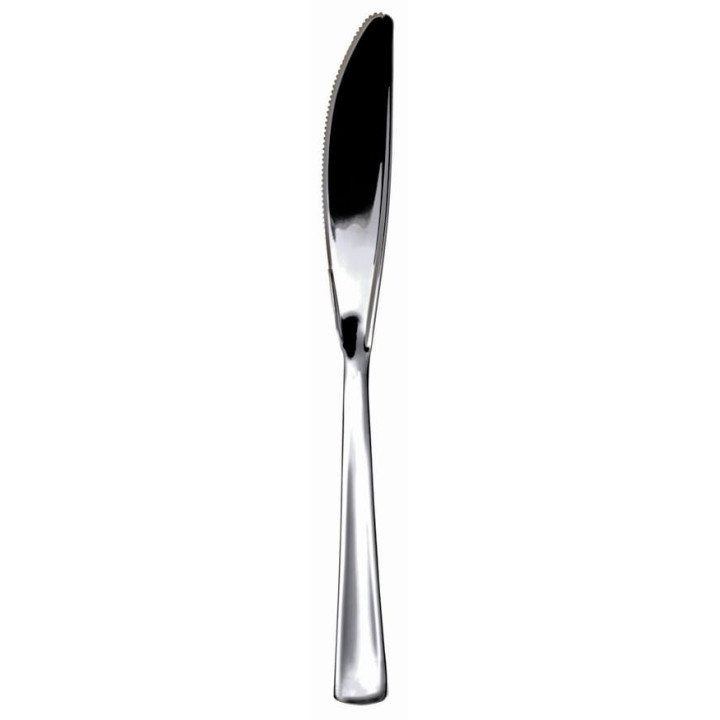 Plastic Knife Metallized 20cm (50 Units) 