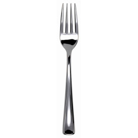 Plastic Fork Metallized 19cm (50 Units) 