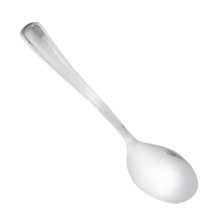 Reusable metallized PS spoon 17.5 cm silver effect