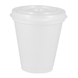 Foam Cup EPS 7Oz/200ml White + Plastic Lid (1.000 Units)