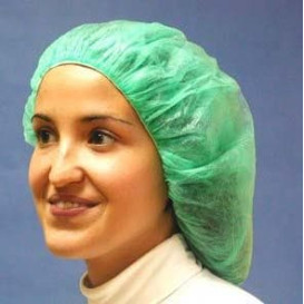Disposable Bouffant Cap PP Green Ø55cm 
