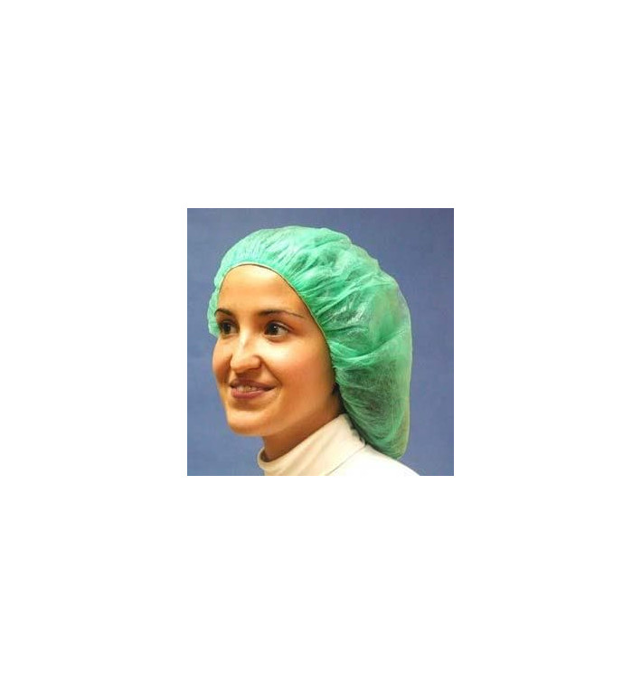 Disposable Bouffant Cap PP Green Ø55cm 