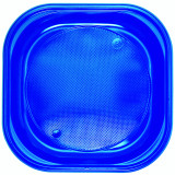 Plastic Plate PS Square shape Dark Blue Ø20x20 cm (30 Units) 