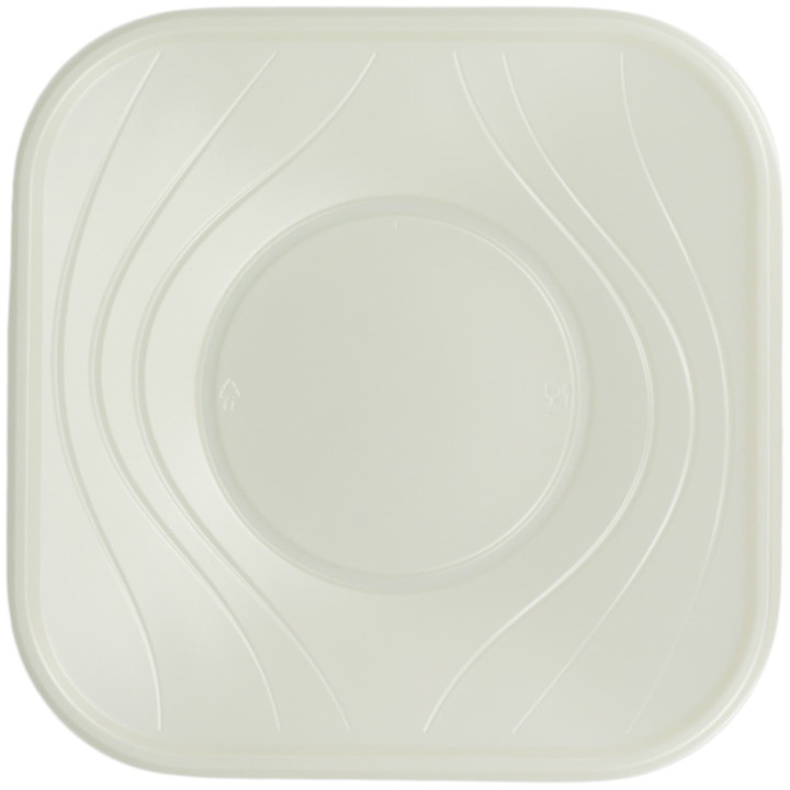 Plastic Plate PP "X-Table" Square shape Pearl 18 cm (120 Units)