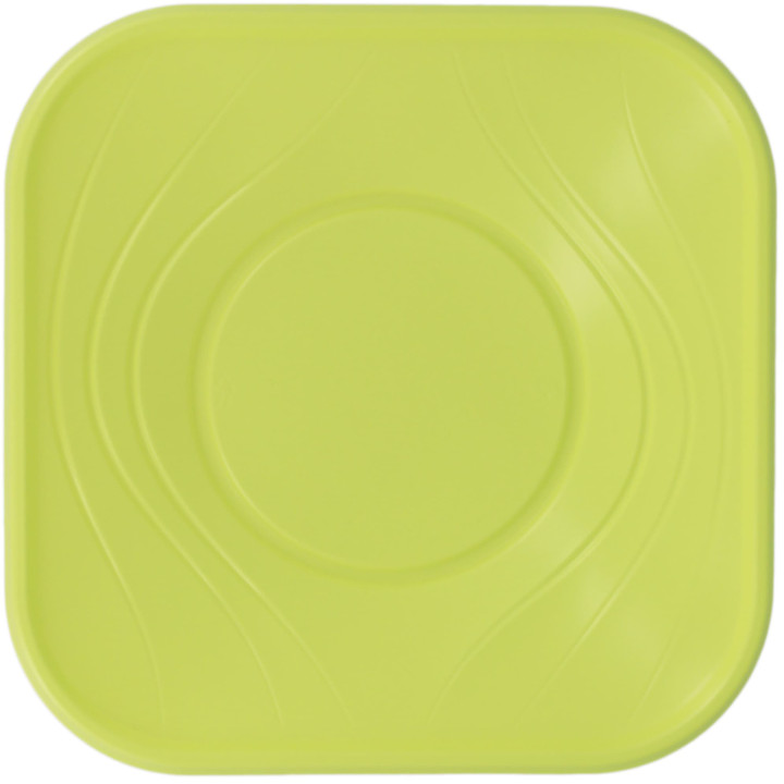 Plastic Plate PP "X-Table" Square shape Lime 18 cm (8 Units) 