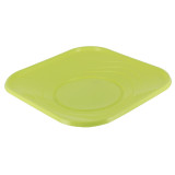 Plastic Plate PP "X-Table" Square shape Lime 18 cm (8 Units) 